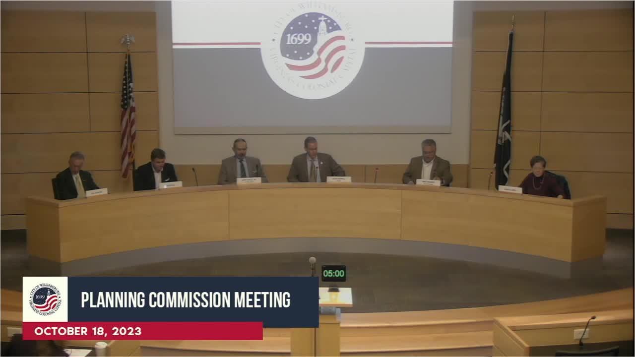Thumbnail image for Williamsburg Planning Commission Rebroadcast - October 18, 2023