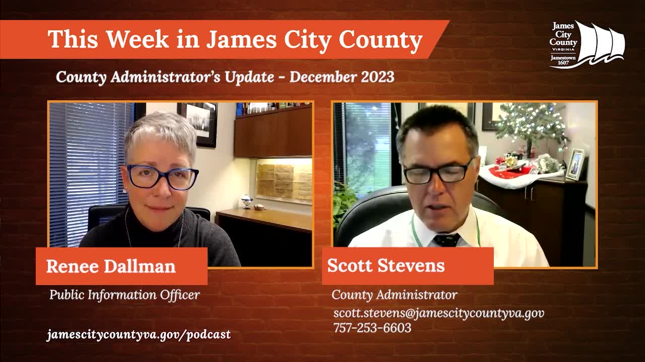 Thumbnail image for This Week in James City County: County Administrator’s Update – December 2023