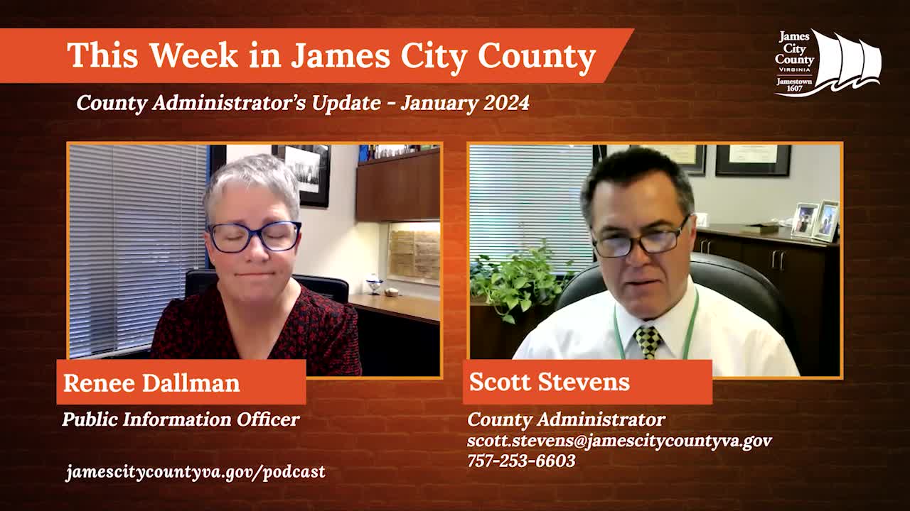 Thumbnail image for This Week in James City County: County Administrator’s Update – January 2024