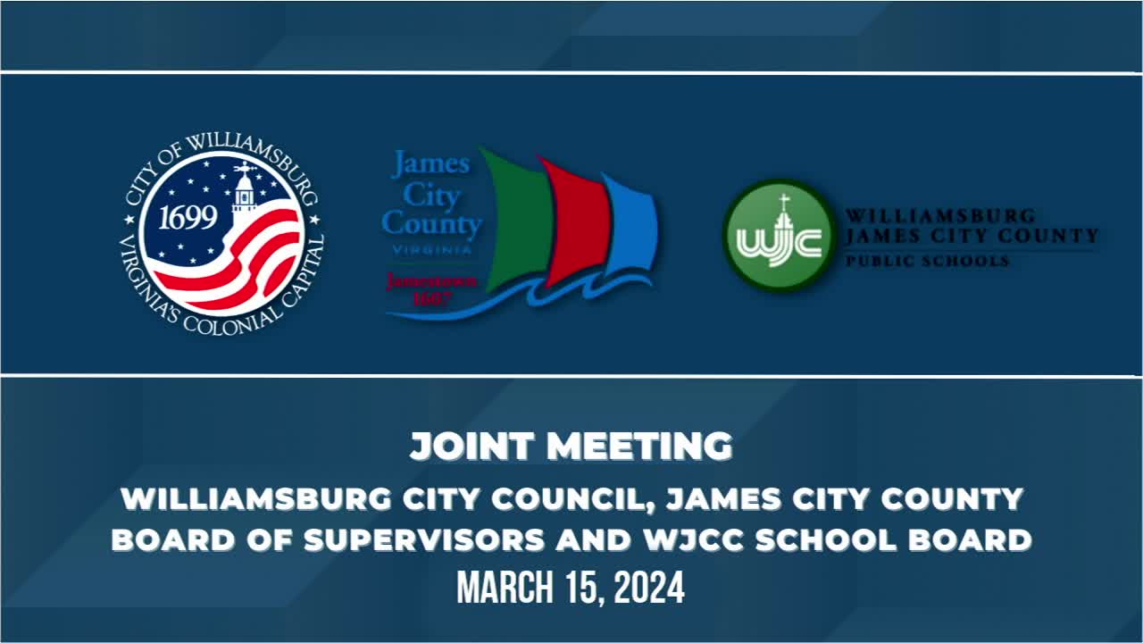 Thumbnail image for Wmbg City Council Joint Meeting with WJCC School Board and JCC Board of Supervisor