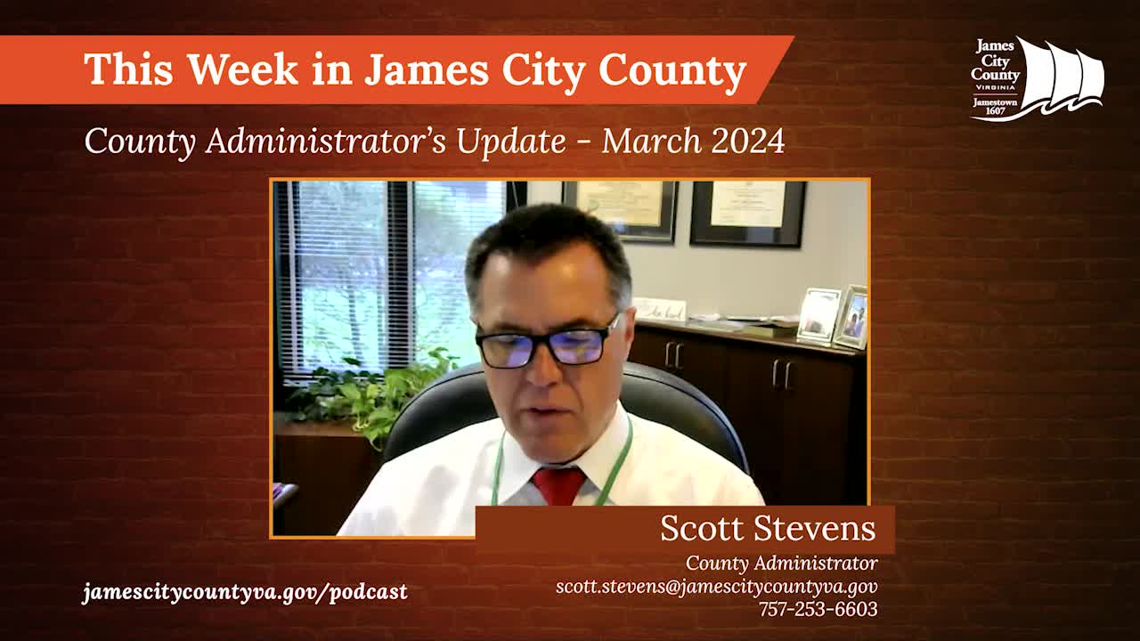 Thumbnail image for This Week in James City County: County Administrator's Update - March 2024