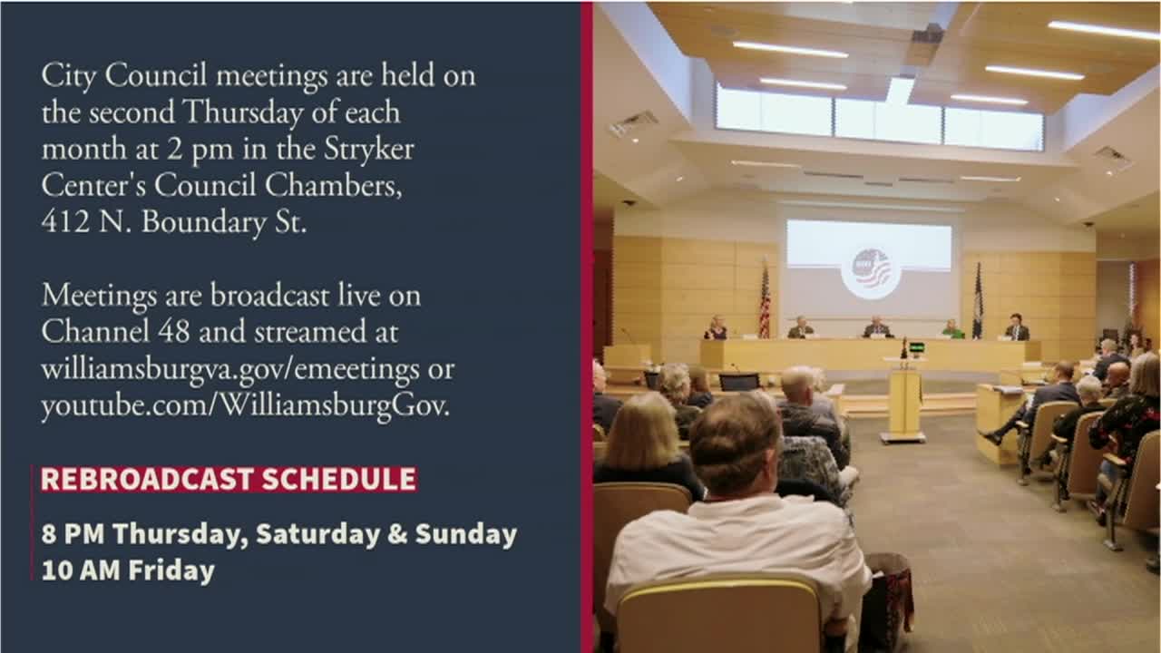 Thumbnail image for Williamsburg City Council Work Session 08/05/2024