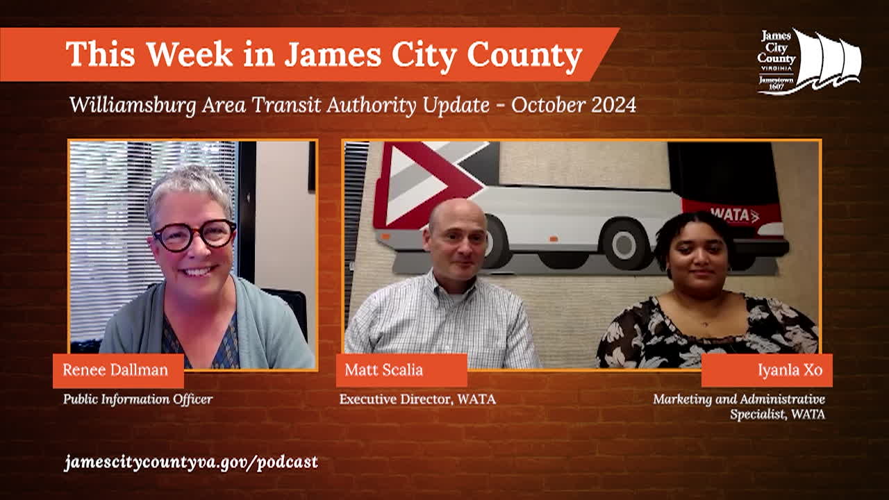 Thumbnail image for This Week in James City County: Williamsburg Area Transit Authority Update - October 2024