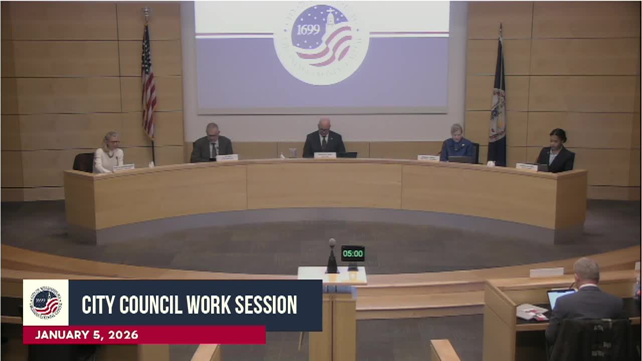 Thumbnail image for Williamsburg City Council Work Session Rebroadcast - January 5, 2025