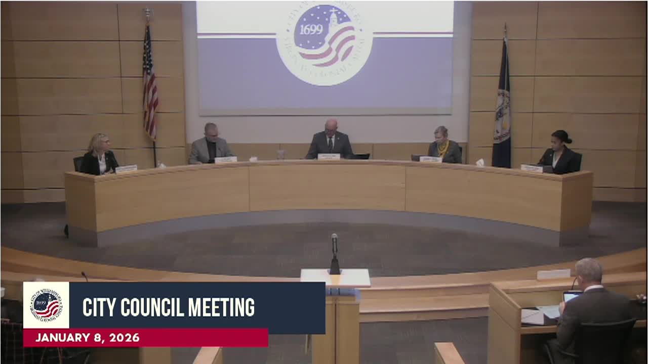 Williamsburg City Council Rebroadcast - January 8, 2026