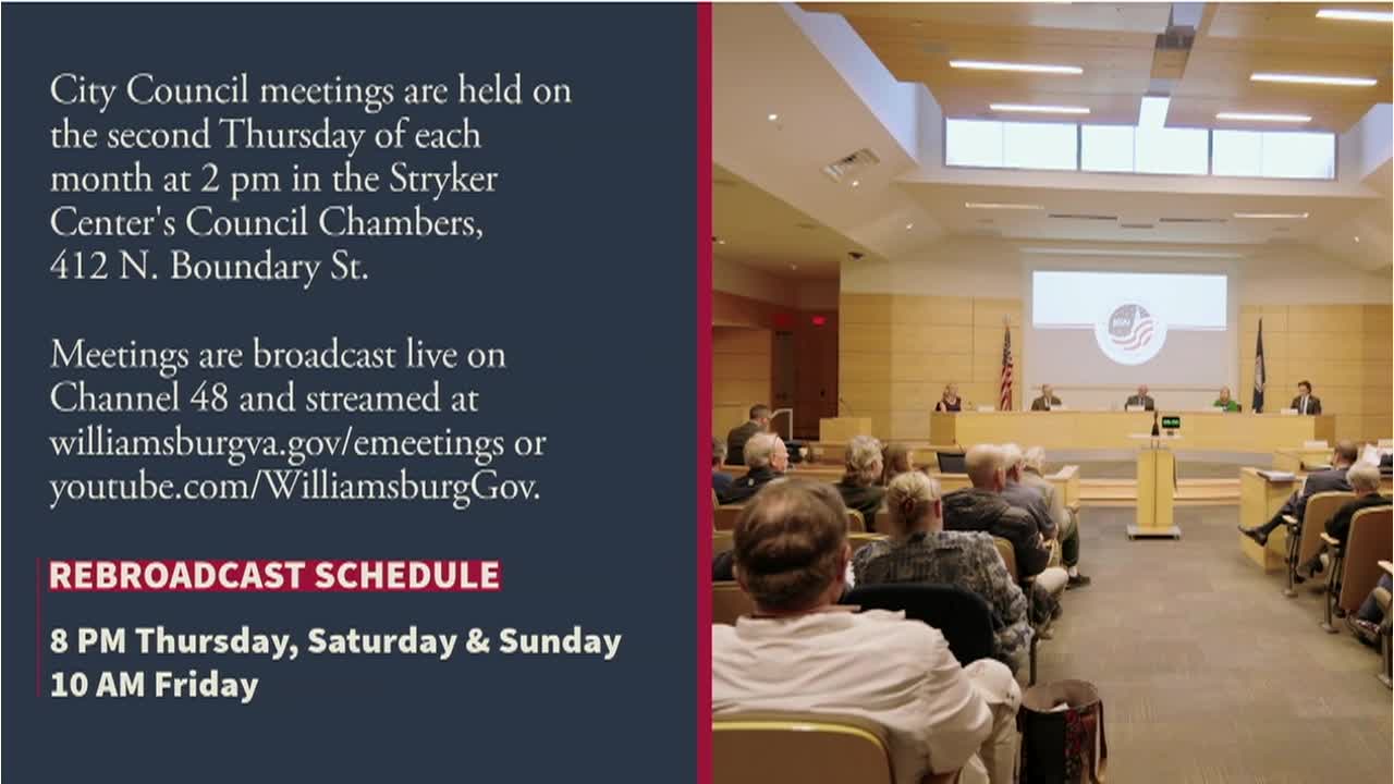 Thumbnail image for Williamsburg City Council Work Session - March 9, 2026