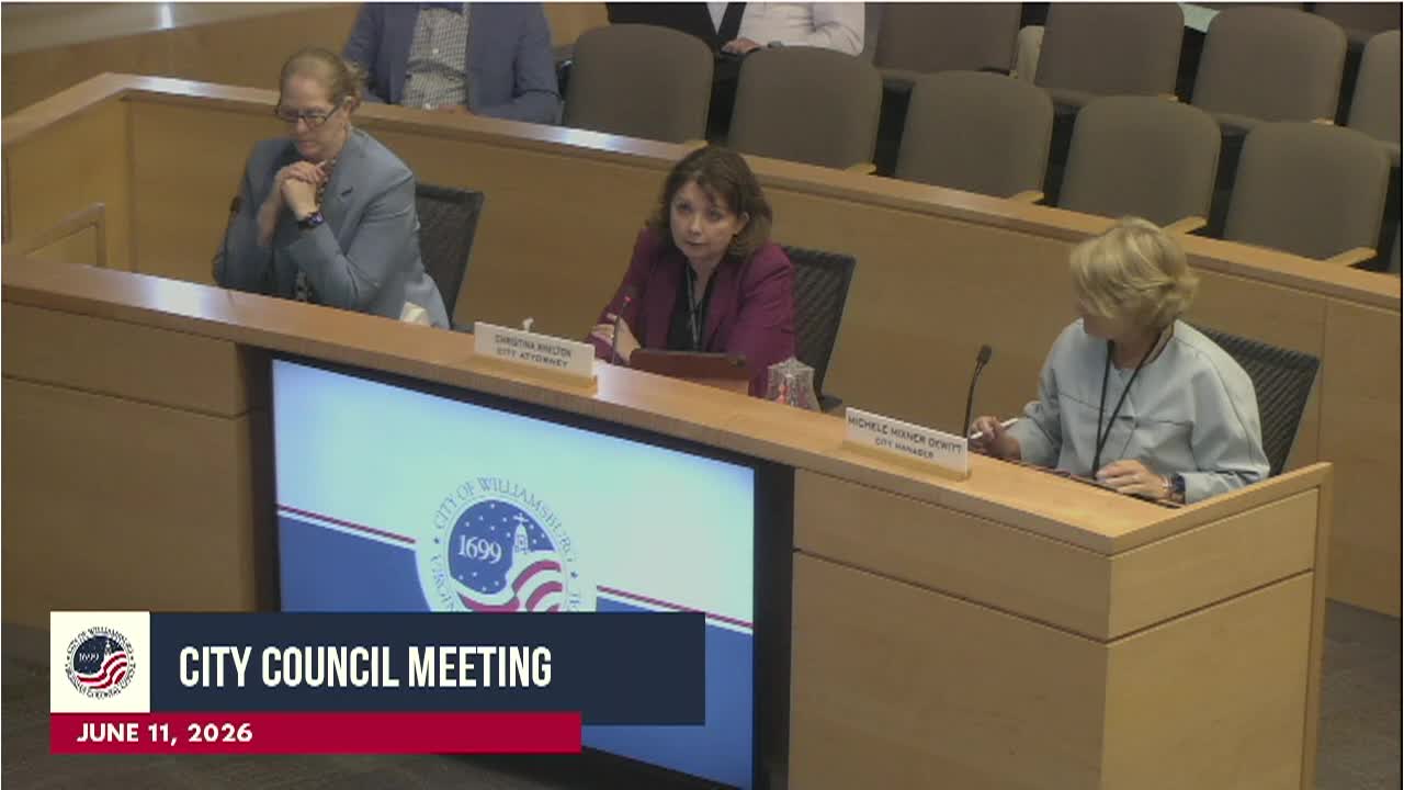 Thumbnail image for Williamsburg City Council Rebroadcast - June 11, 2026