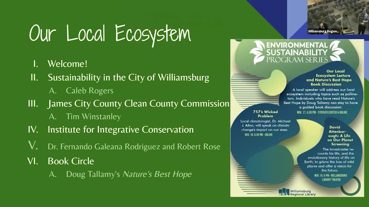 Thumbnail image for Environmental Sustainability - Local Ecosystem